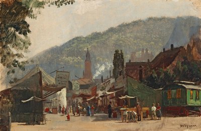 Autumn Fair at the Jubilee Square in Heidelberg by Karl Weysser